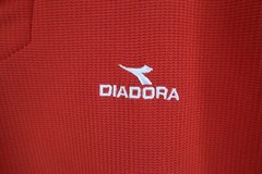 Vintage 90s Diadora Mens XL Spell Out Thermal Waffle Knit Soccer Jersey Football