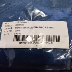 NWT Men’s Blue Vintage Style McDonald’s Hamburgers Graphic Tee Size 5X
