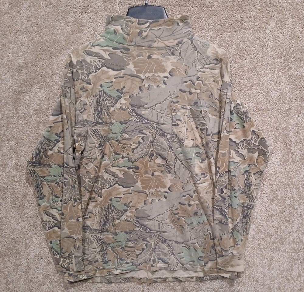 Vintage Ace Sportswear Camo Shirt Men’s Large Green Camouflage Long Sleeve 90s