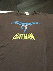 DC Comics Originals Batman Shirt XL Dark Brown Official VTG