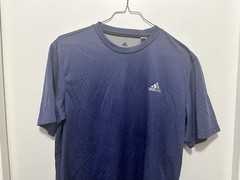 adidas Shirt Mens M dusty blue Short Sleeve Dri Fit T Shirt