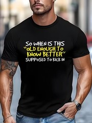 Men T-Shirt Men’s Outdoor Sports T-Shirt, Men’s Funny Satirical Quotes T-Shirt↗
