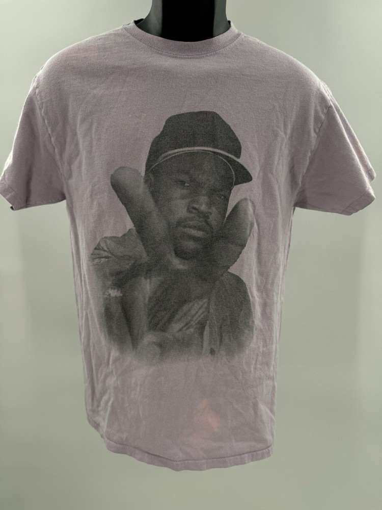Ice Cube Peace 90s music Vintage Hip Hop Rap T-Shirt Tee M classic lavender rare