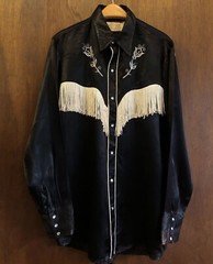 Men’s Embroidered Western Fringes Shirt Wedding Cocktail Attire Gift for Him