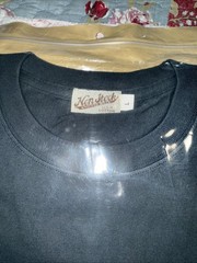 Non Stock V-Neck Short Sleeve T-Shirt – L Large new black
