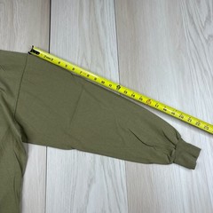 Russell Athletic Mens Khaki Green High Cotton Long Sleeve Graphic T-Shirt 2XL