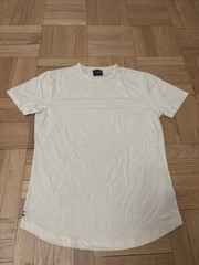 Cuts Clothing Men’s Curve Hem Crew Neck Short Sleeve Tee T-Shirt Large L Biege