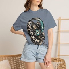 Blackwork Comet Fishing Lure Lantern T-Shirt Graphic