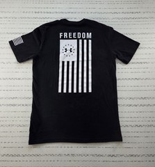 Under Armour Heatgear Freedom T-Shirt Size Medium, Patriotic Black and White