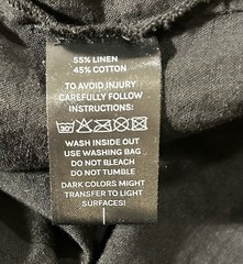 First Aid To The Injured Avantgarde Black Linen Button Up Wrap Shirt Sz 3 Med