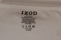 GENUINE IZOD 3 PACK MENS 4XL BIG 100% COTTON WHITE TANK TOP T-SHIRTS UNDERSHIRTS