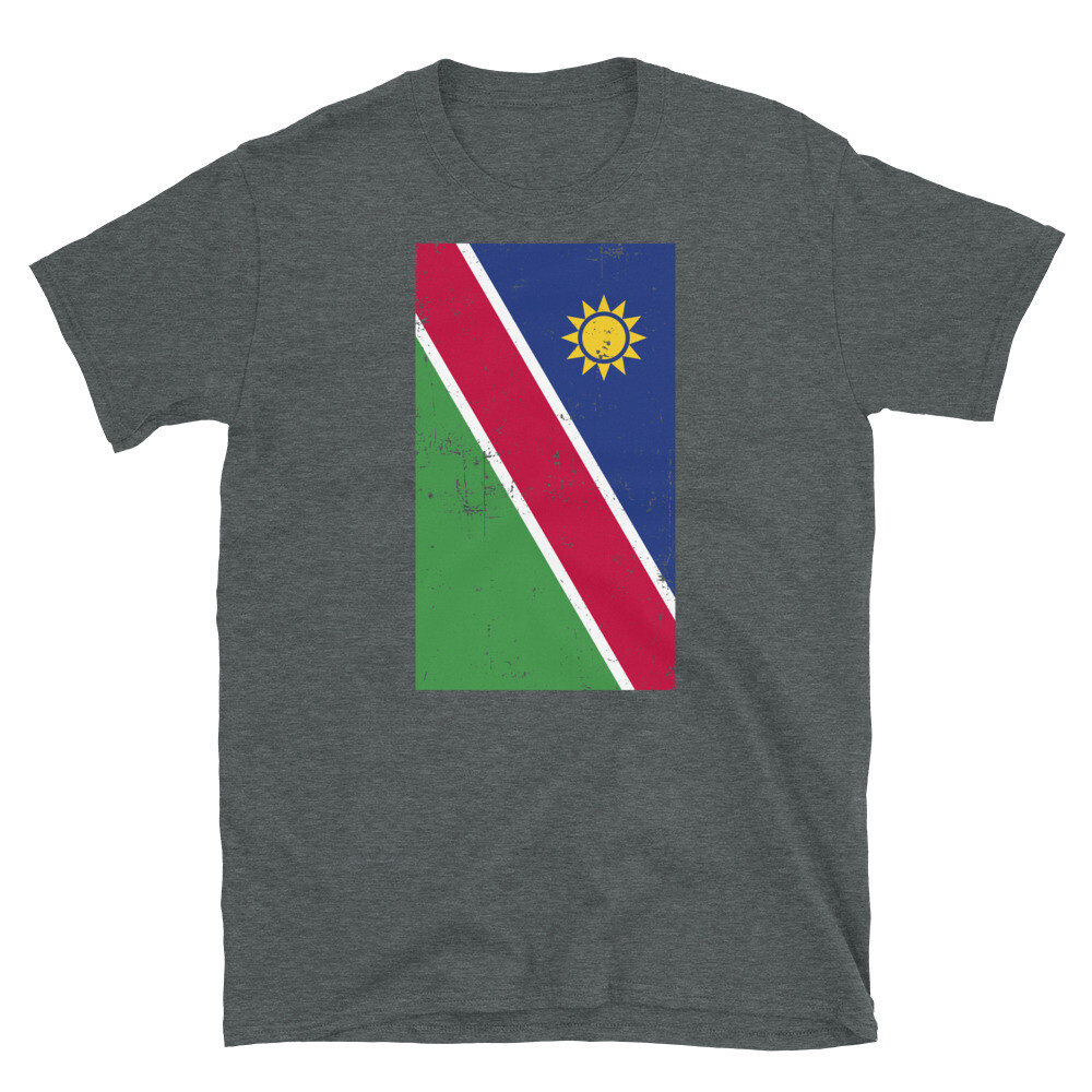 Namibia Africa Windhoek Distressed Flag Short-Sleeve Unisex T-Shirt