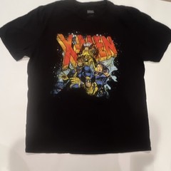 Marvel Men’s L Black X-Men Wolverine Cyclops Graphic Logo Crew Neck Jersey Tee