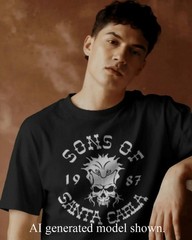 LOST BOYS tshirt Sons Of Santa Carla Anarchy black T Shirt. Unisex,ladies fitted
