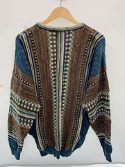 Other brands: tosani knit sweater (thick), size M, wool, multi-color, all-over p