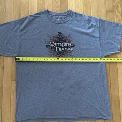The Vampire Diaries Graphic Shirt Mens XXL Gray Y2K TV Series Rare Tee