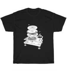 DJ Turntable Record Player Music Vinyl Record Party Disc Jockey T-Shirt Unisex