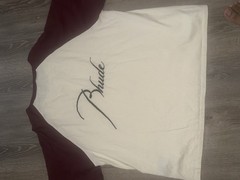 RHUDE Cream Maroon Color MENS T-Shirt Size Large