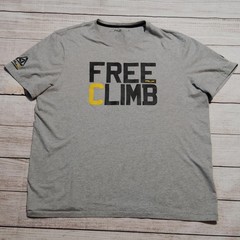 Ralph Lauren RLX Shirt Mens 2XL Gray Free Climb Graphic Tee Outdoor Crewneck