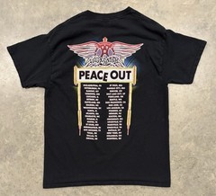 Aerosmith Peace Out Concert T-Shirt Black Size Large Shirt