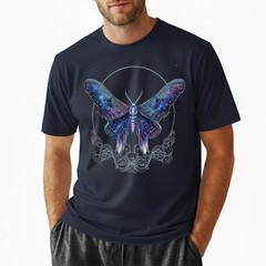 Galaxy Constellation Moth T-Shirt Celestial Butterfly Witchy Space Gift Tee