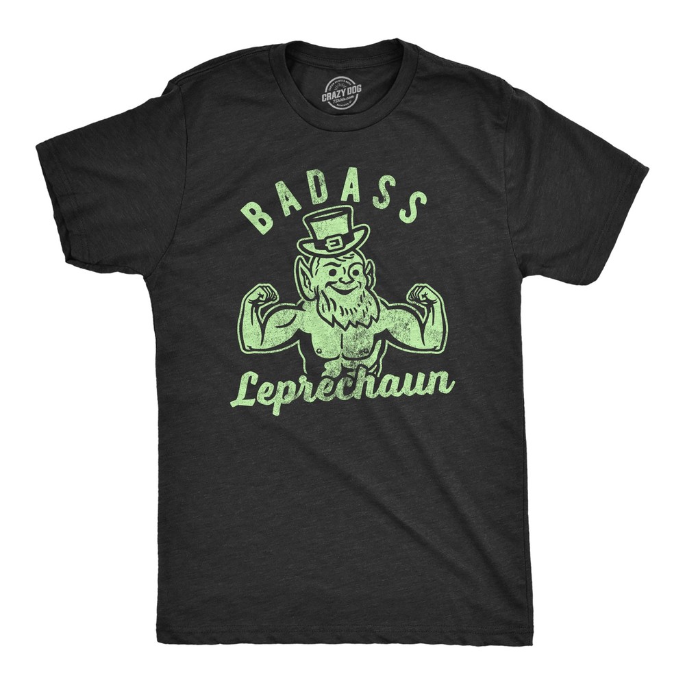 Mens Badass Leprechaun T Shirt Funny Fitness Workout St Patricks Day Irish