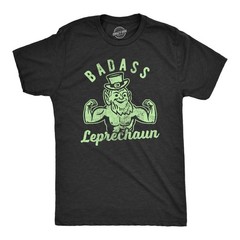 Mens Badass Leprechaun T Shirt Funny Fitness Workout St Patricks Day Irish