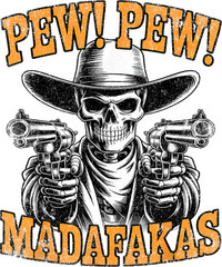 Unisex Funny Cowboy Skeleton Rodeo Western Retro Vintage Graphic TShirt Gift Tee