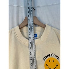 NWT Market Studios Smiley Arc T-Shirt Mens XXL Ecru Cream Short Sleeve #2206