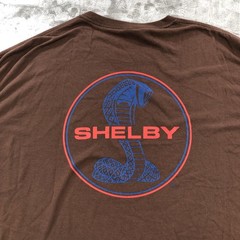 Shelby Shirt Mens Extra Large Brown Cobra Logo Graphic Jerzees Dri-Power Tee