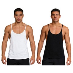 Men’s Tank Top Basic Vest Workout Shirts Gym T-Shirt Mesh Blouse Stripe Casual