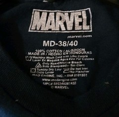 Marvel Captain America Muscle Chest T Shirt Mens Medium Navy Blue Mad Engine