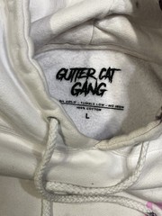 Gutter Cat Gang Merch 1.0 Black White Tie Dye Hoodie Sweatshirt Size Large