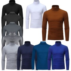 US Men Mock Turtleneck Undershirt Mens Long Sleeve Base Layer Thermal Shirts Top