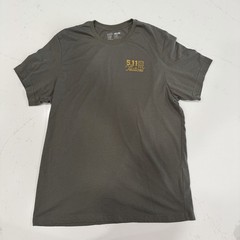 5.11 Tactical Olive Green Short Sleeve Logo Tee with Yellow Print XL