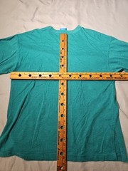 Vintage On Your Mark Shirt Mens XL Blue Teal Striped Preppy Casual Normcore Tee