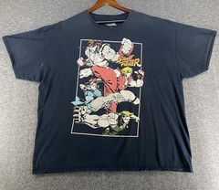 Street Fighter Graphic T-Shirt Ryu Ken Chun-Li Guile Black Mens 3XL See Pics