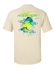 Salt Addiction Saltwater Dolphin Fishing Short Sleeve T Shirt Mahi Mahi Ocean