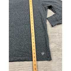 Cremieux T-Shirt Mens L Grey Heathered Long Sleeve Crew Neck Cotton Stretch Logo