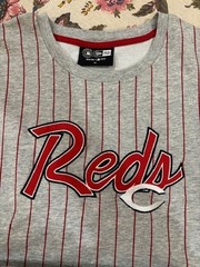New Era Cincinnati Reds Grey THROWBACK Design Short Sleeve Tshirt Mens XL
