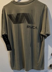 RVCA VA Blur Fill SS T-Shirt Men’s M Green Crew Neck Moisture Wicking