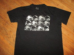 TACO BELL T SHIRT Double Sided Worn Print Logo Uniform Tee LG/XL SHORT