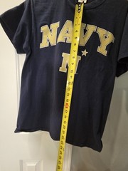 Navy Midshipmen Mascot Tee SMALL Blue Yellow Campus Colors Collegiate Sportswear