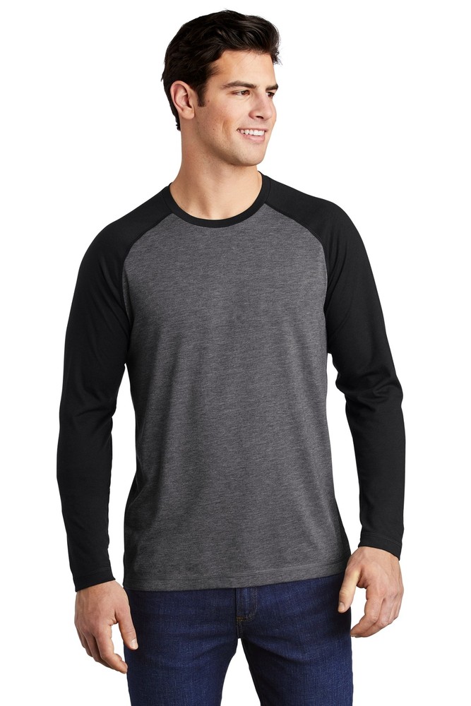 ST400LS Sport-Tek PosiCharge Long Sleeve Tri-Blend Wicking Raglan Tee
