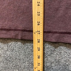 Public Rec T-Shirt Mens L V-Neck Short Sleeve Heather Burgundy Pima Tencel