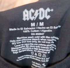 NWT AC/DC World Tour Band T-shirt Black Size Medium