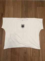 Vultures Logo Graphic Oversized Crew Neck Cotton Knit T-Shirt, White/Black 2