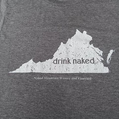 Naked Mountain Winery Shirt Small Markham Virginia Drink Naked Wine Vinter