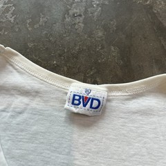 Vintage BVD Tank Too T Shirt Distressed Stains Single Stitch Vtg