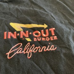 In N Out Shirt Mens Large Black California Double Sided Casual Outdoors Food